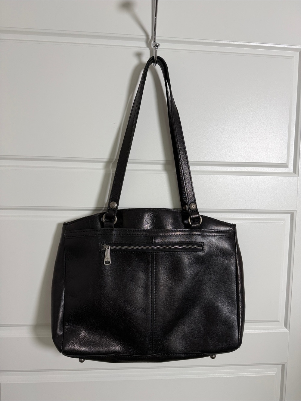 Patricia Nash Black Leather Shoulder Bag Purse